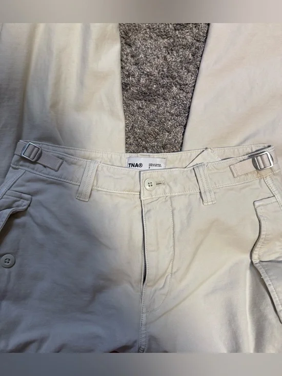 TNA Cream High-Waist Cargo Pants - Picture 8 of 13